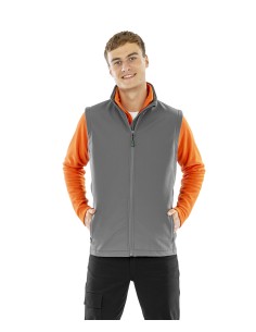 R-R902M-Mens Recycled 2-Layer Printable Softshell Bodywarmer 2